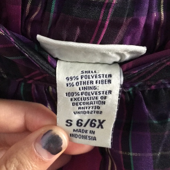 Purple Plaid Skirt - Picture 3 of 6